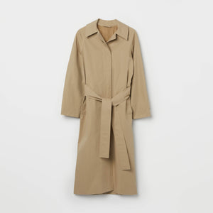 Women’s Belted Cotton-Twill Trench Coat