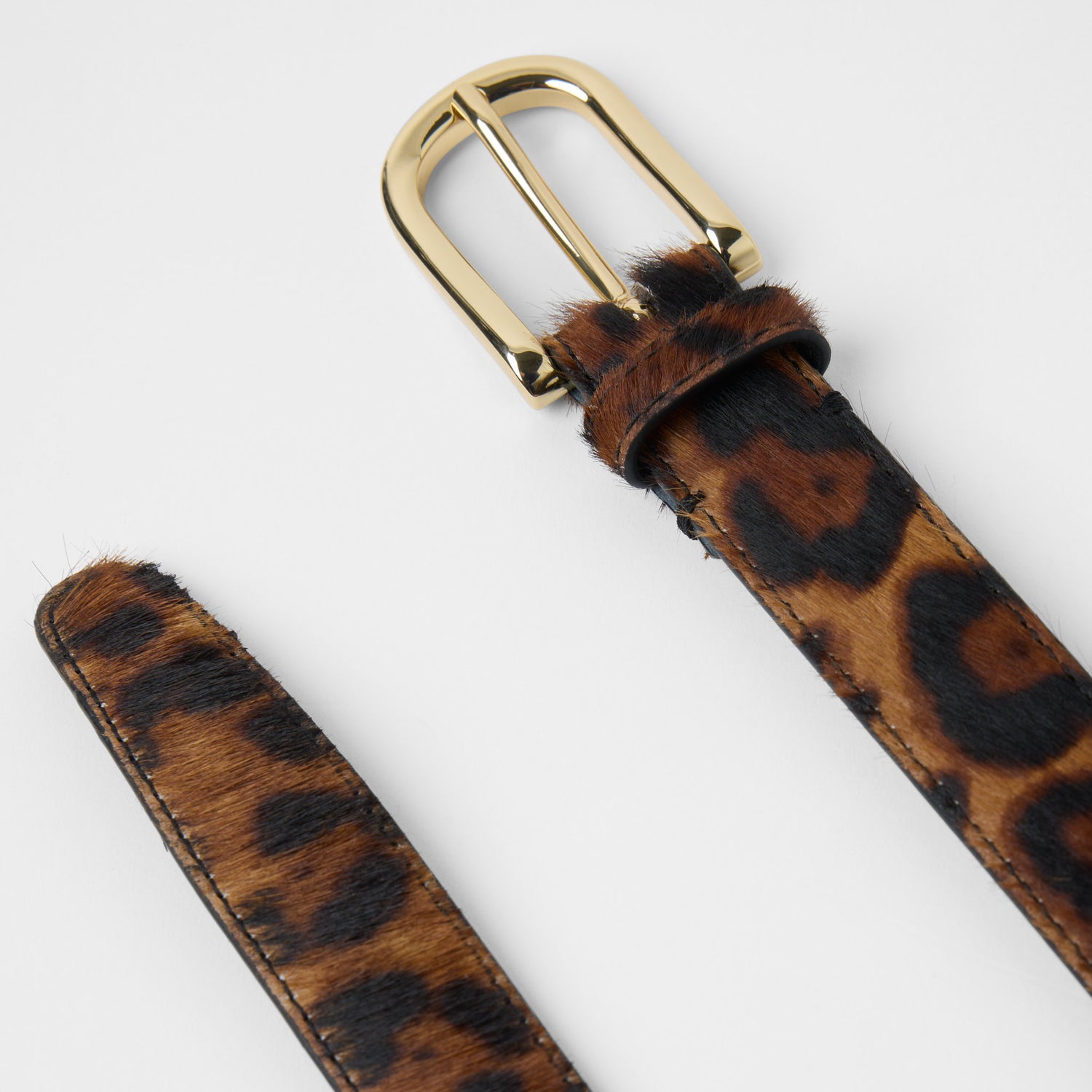 Women's Pony Hair Leather Belt 25mm