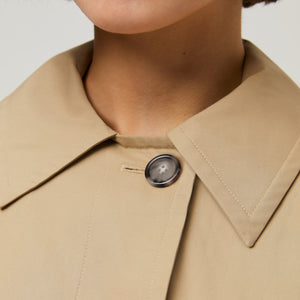 Women's Belted Cotton-Twill Trench Coat