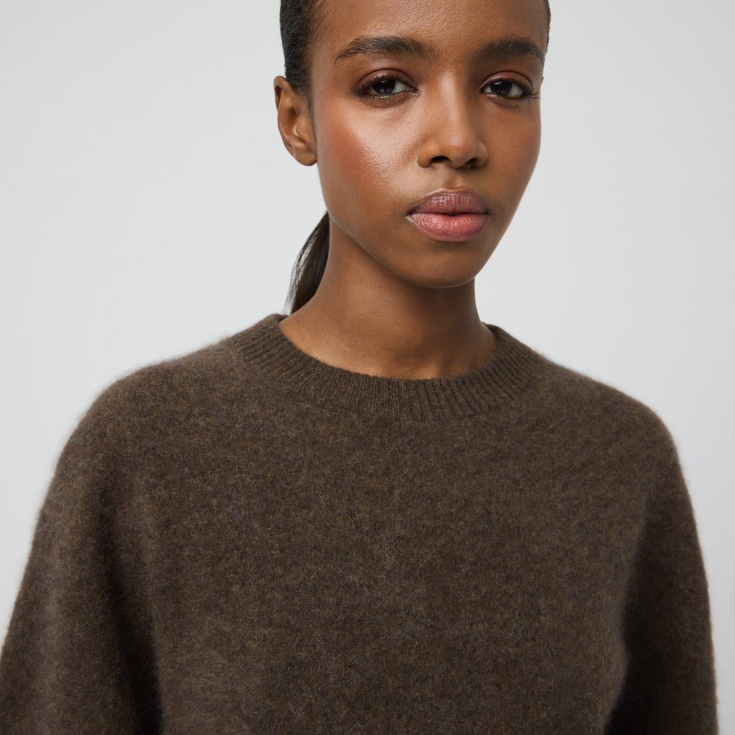 Women's Brushed Cashmere Crewneck Sweater