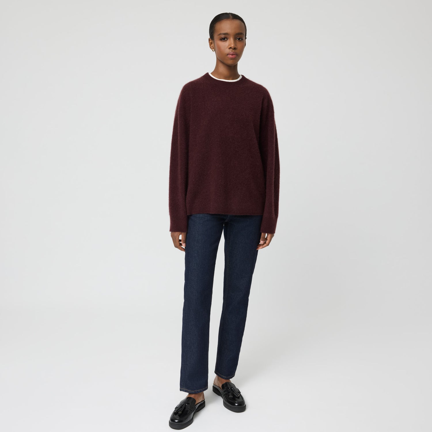 Women's Brushed Cashmere Crewneck Sweater