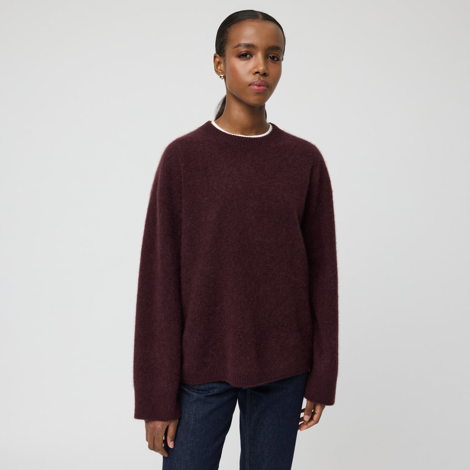 Women's Brushed Cashmere Crewneck Sweater