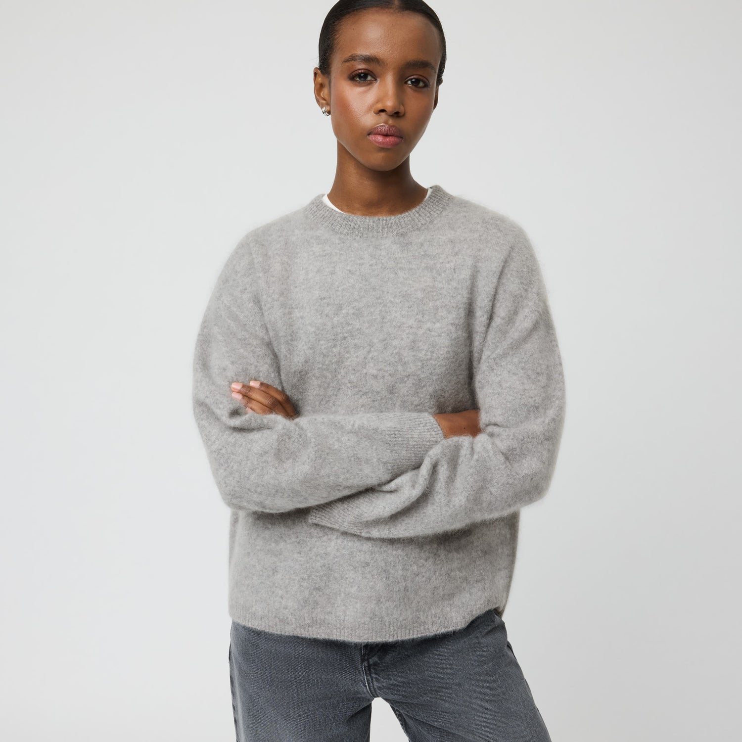 Women's Brushed Cashmere Crewneck Sweater