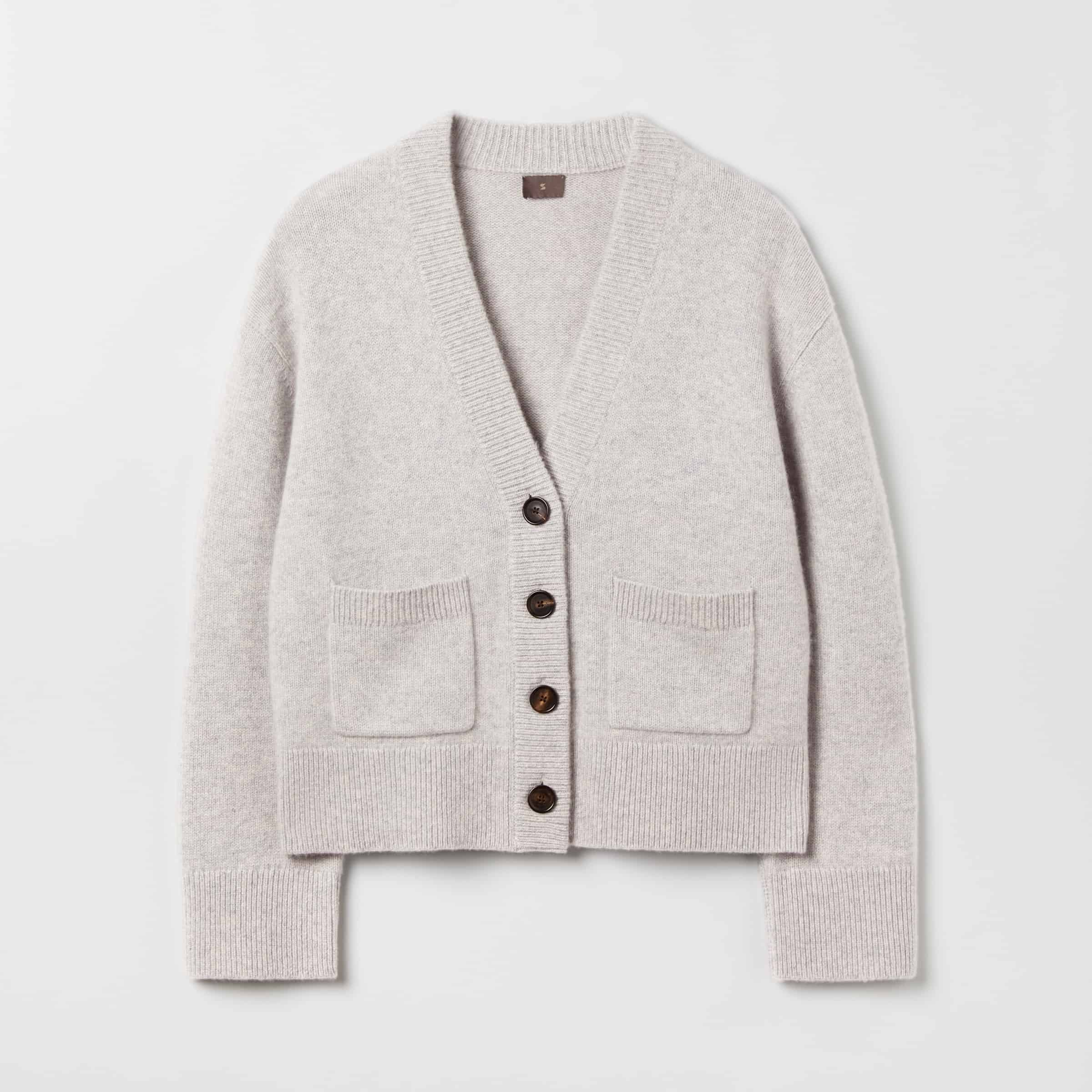 Light grey cashmere cardigan best sale