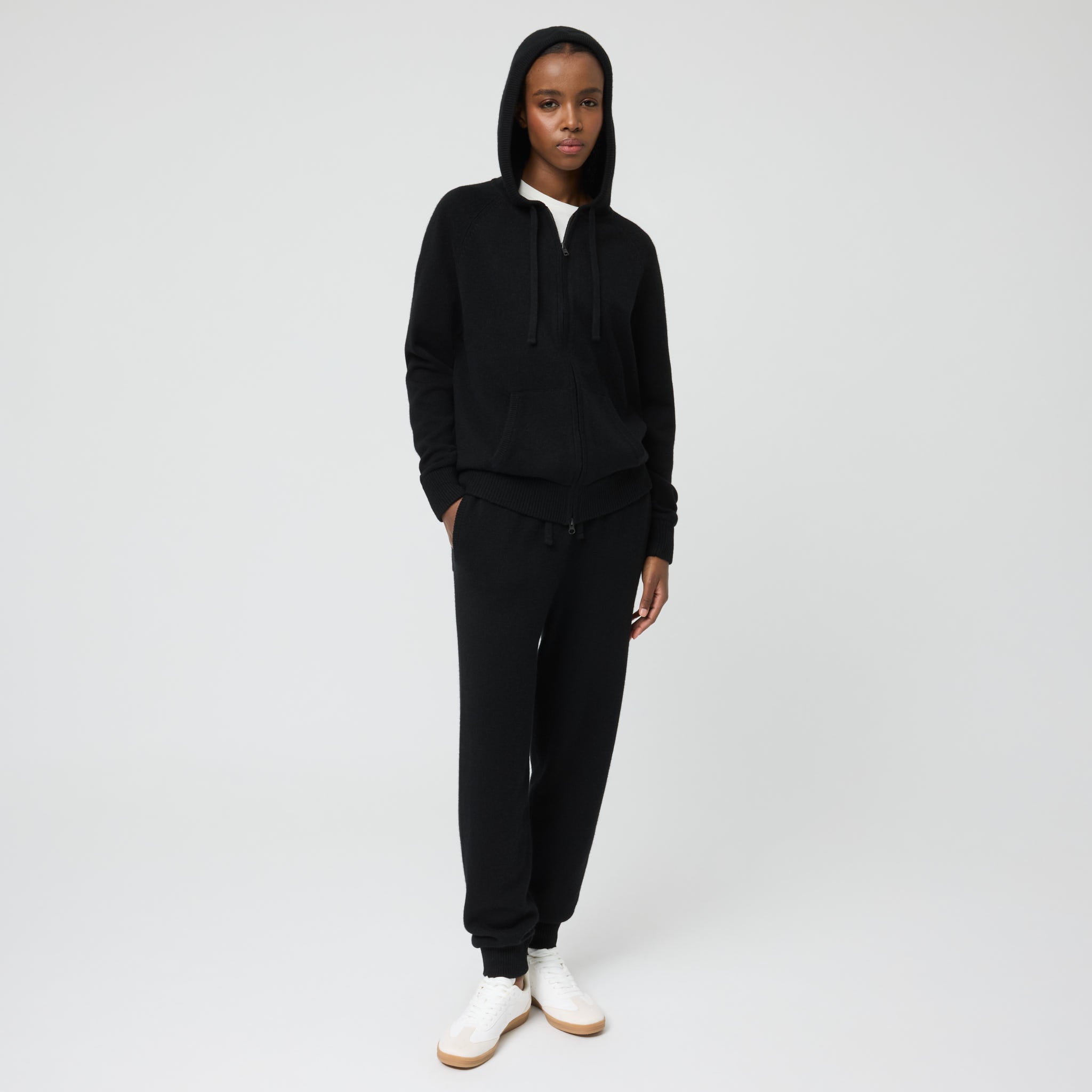 WOOL CASHMERE ZIP HOODIE Lサイズ Cashmere-Full-Zip-Hoodie-