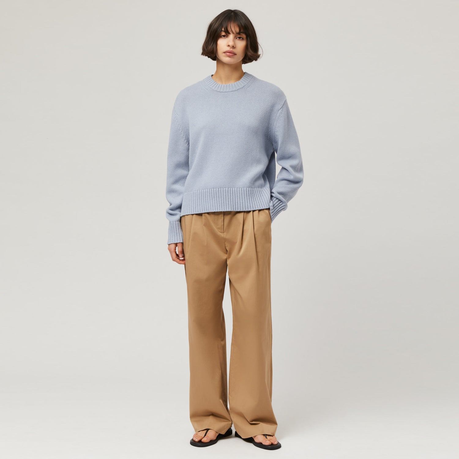 Women's Cotton-Cashmere Crewneck Sweater