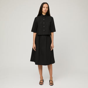 Women's Cotton-Poplin Short Sleeve Shirt