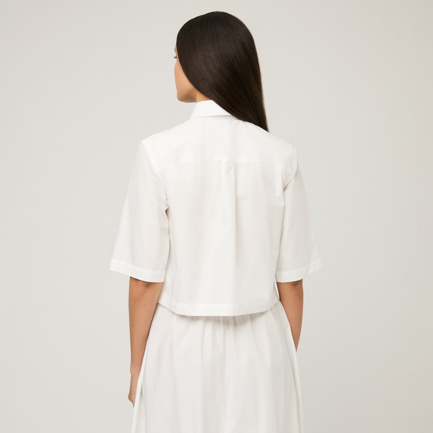 Women's Cotton-Poplin Short Sleeve Shirt