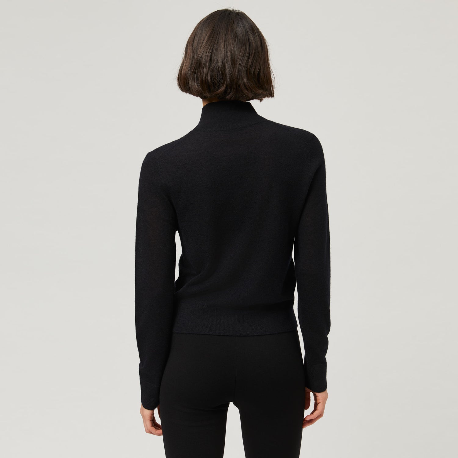 Women's Fine Knit Cashmere High Neck Sweater