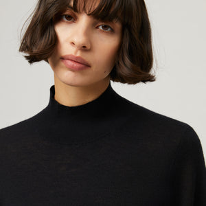 Women's Fine Knit Cashmere High Neck