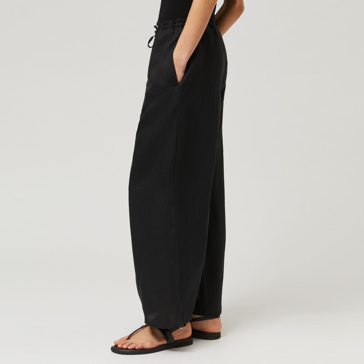 Women's Linen Drawstring Trousers