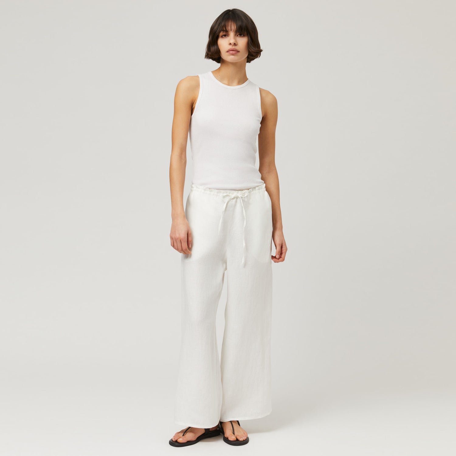 Women's Linen Drawstring Trousers