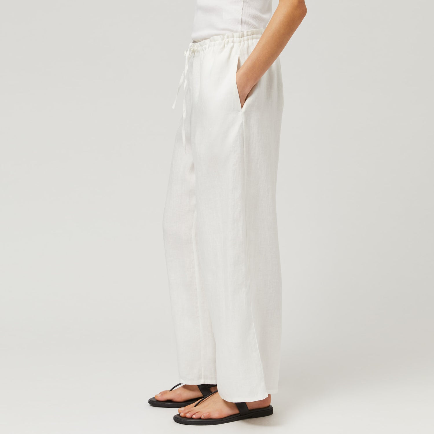 Women's Linen Drawstring Trousers