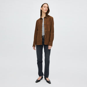 Women's Relaxed Suede Shirt