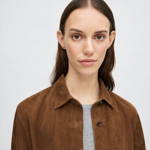 Women's Relaxed Suede Shirt