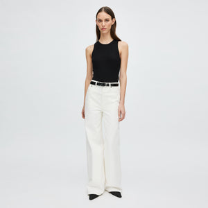 Women's Ribbed Cashmere-Silk Tank Top