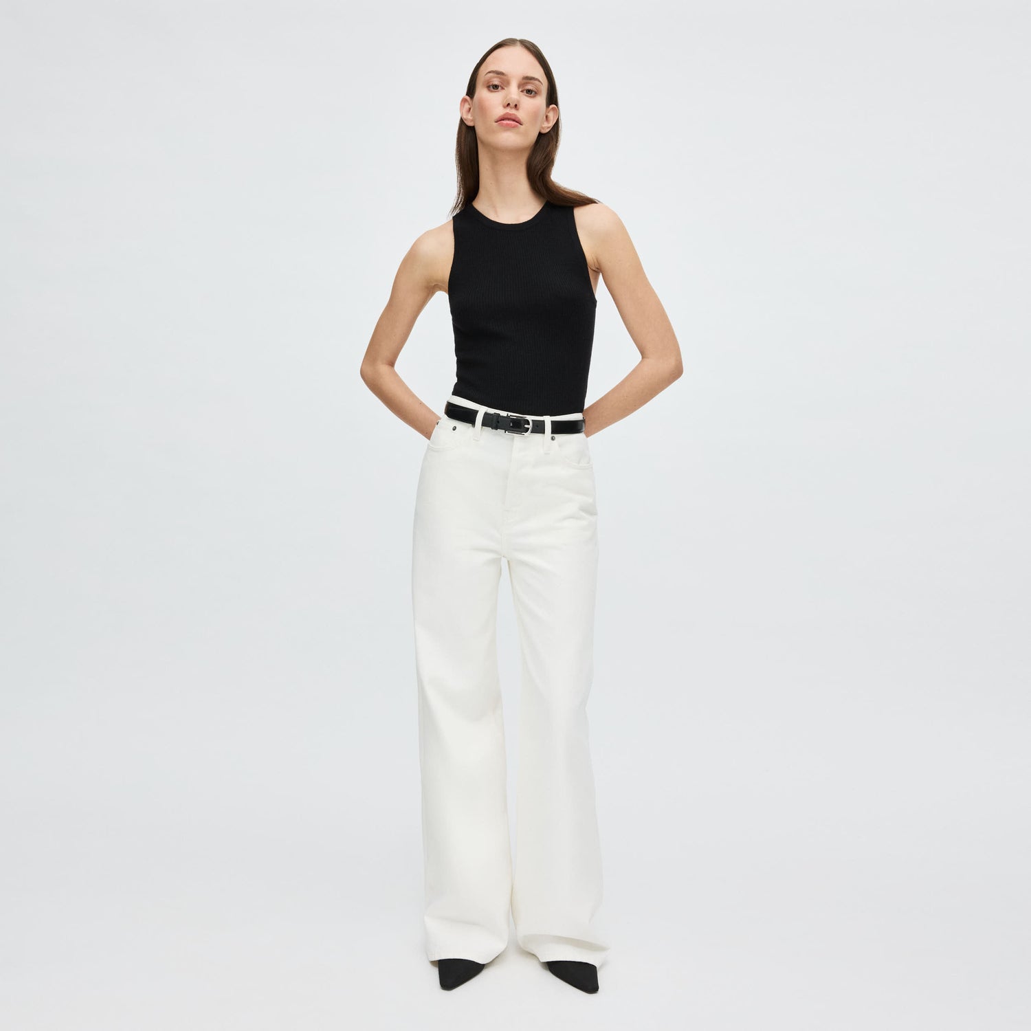 Women's Ribbed Cashmere-Silk Tank Top
