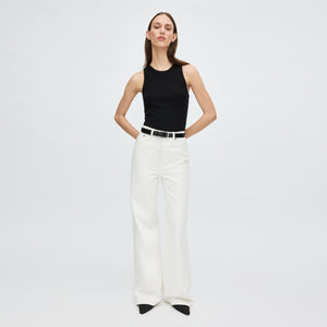 Women's Ribbed Cashmere-Silk Tank Top