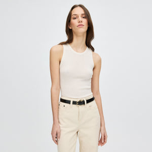 Women's Ribbed Cashmere-Silk Tank Top