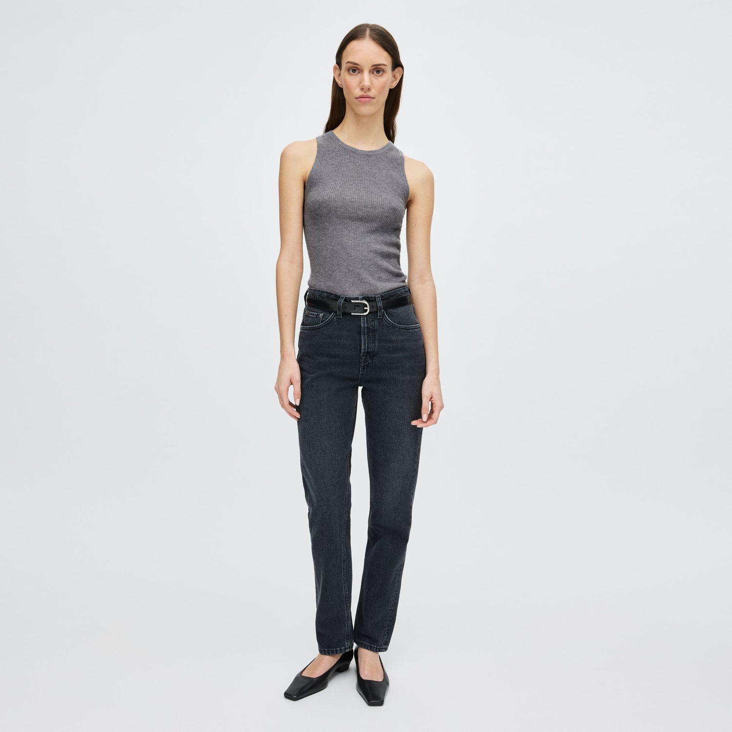 Women's Ribbed Cashmere-Silk Tank Top