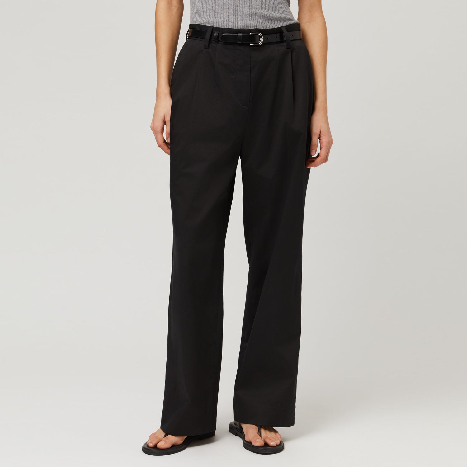 Women's Silk Cotton High Waisted Trousers