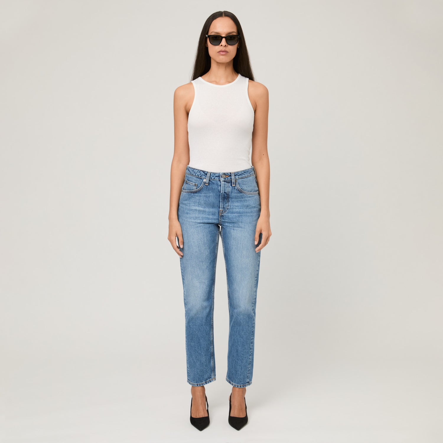 Women's Ribbed Cotton-Silk Tank Top