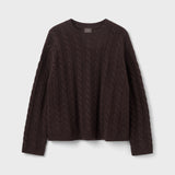 Women's Wool-Cashmere Cable Sweater