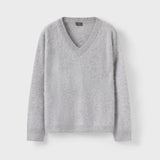 Women's Brushed Cashmere V-neck Sweater