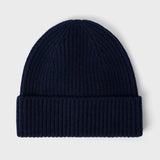 Classic Ribbed Cashmere Beanie
