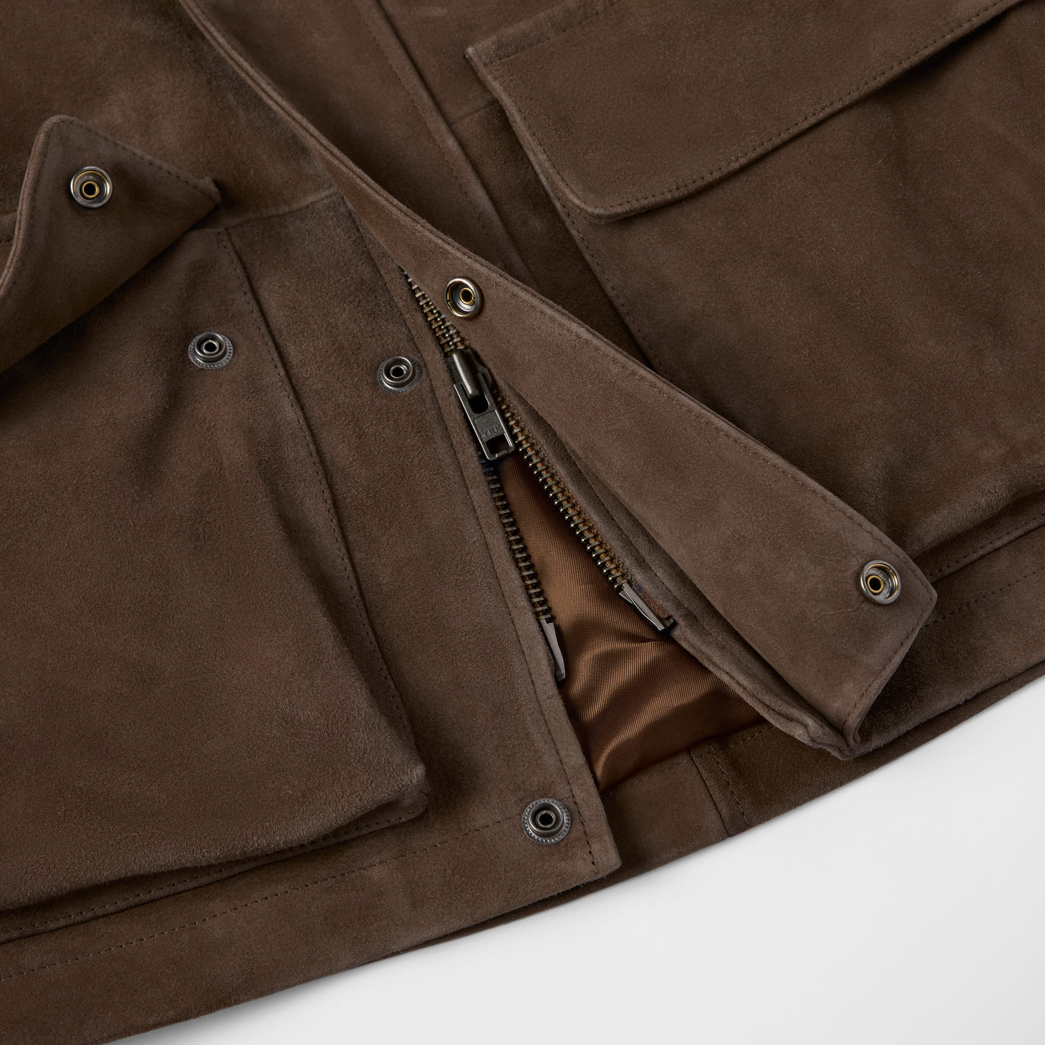 Men's Suede Field Jacket | Chrome‑Free Goatskin | Refined