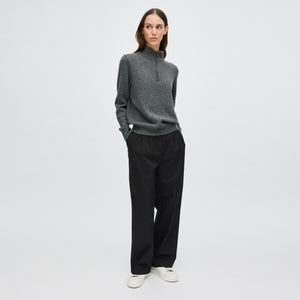 Women's Cashmere Half Zip Sweater