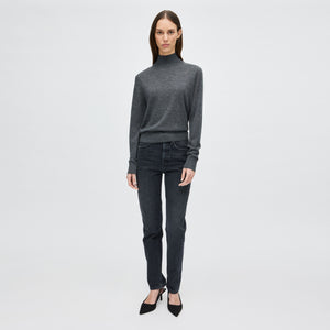 Women's Fine Knit Cashmere High Neck Sweater