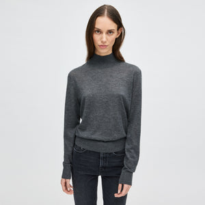 Women's Fine Knit Cashmere High Neck Sweater