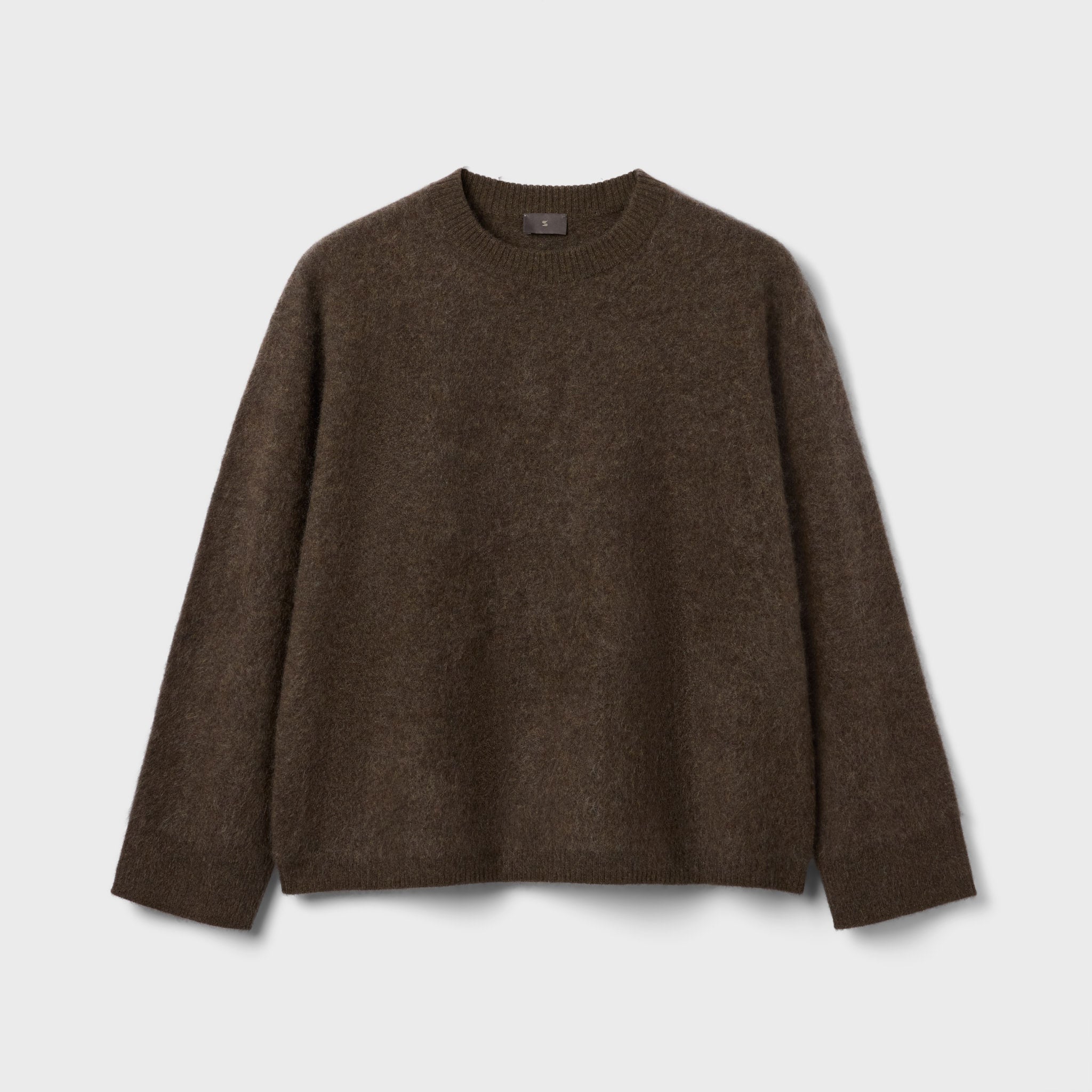 Crew Neck Sweater Dark Brown Cashmere Sweater Womens Women's