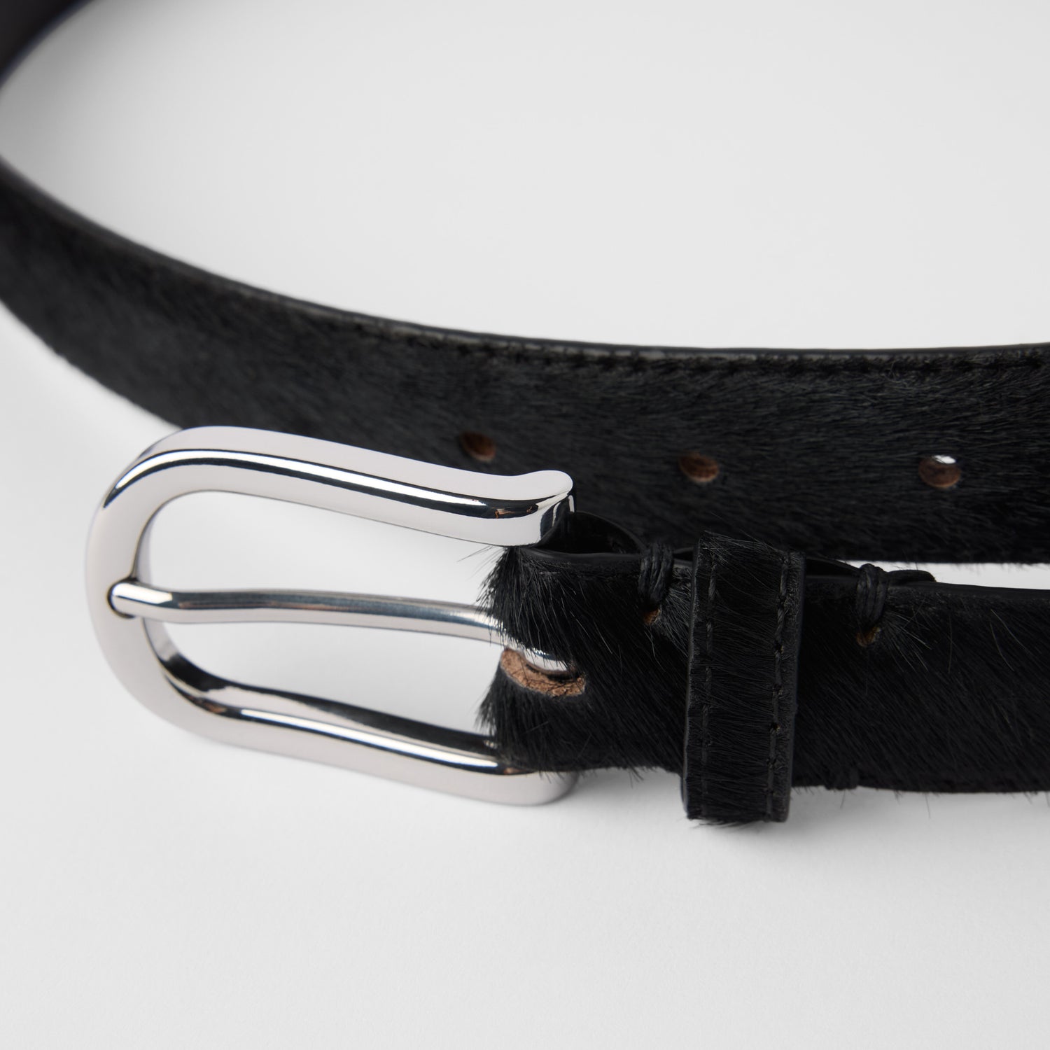 Women's Pony Hair Leather Belt 25mm