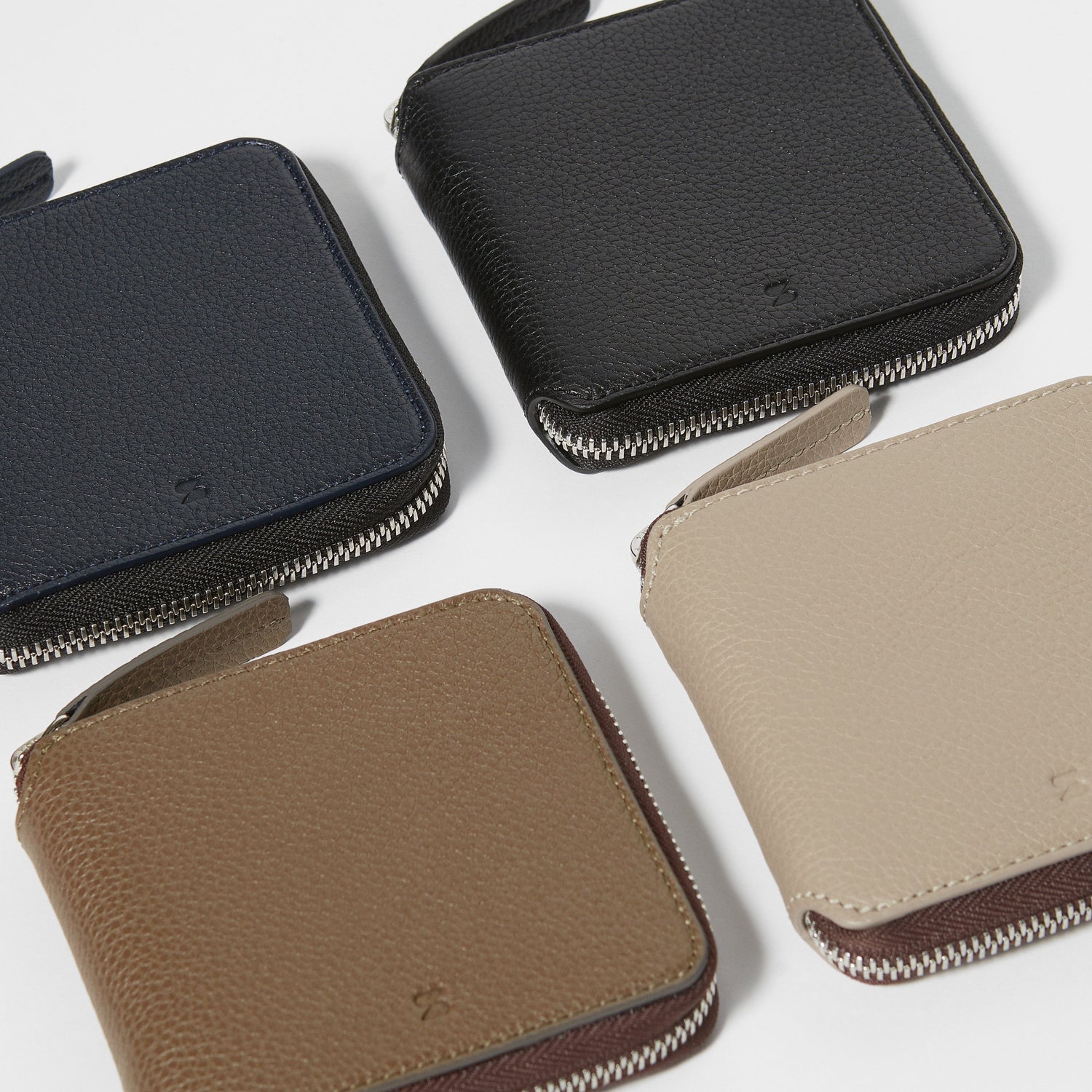 Square Full-Grain Leather Wallet