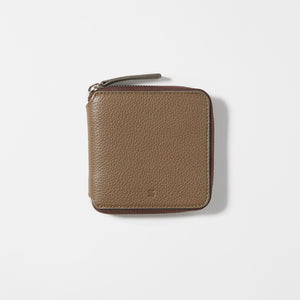 Square Full-Grain Leather Wallet