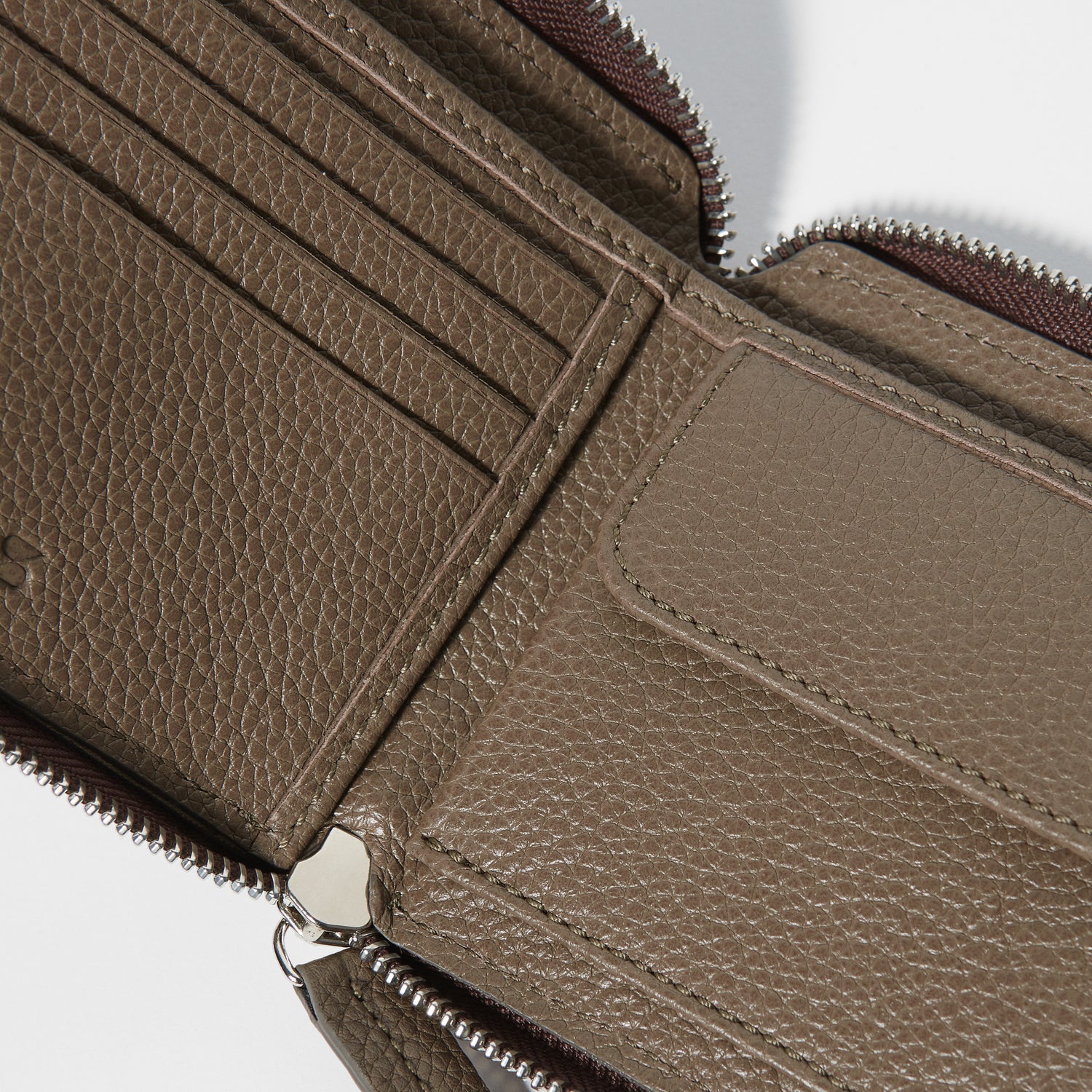 Square Full-Grain Leather Wallet