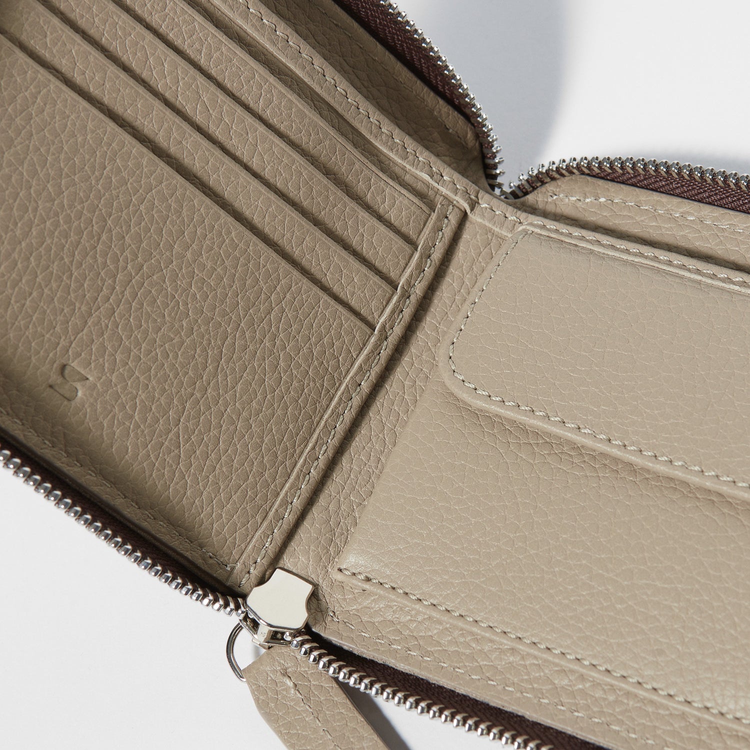 Square Full-Grain Leather Wallet