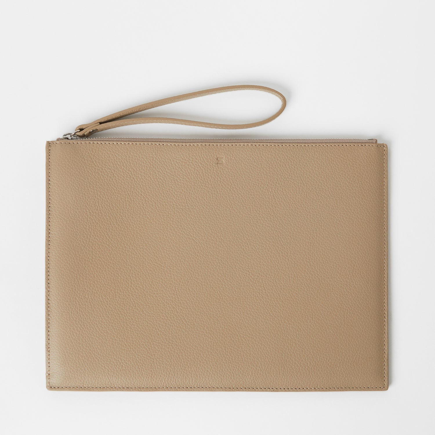 Full-Grain Leather Zip Tablet Holder