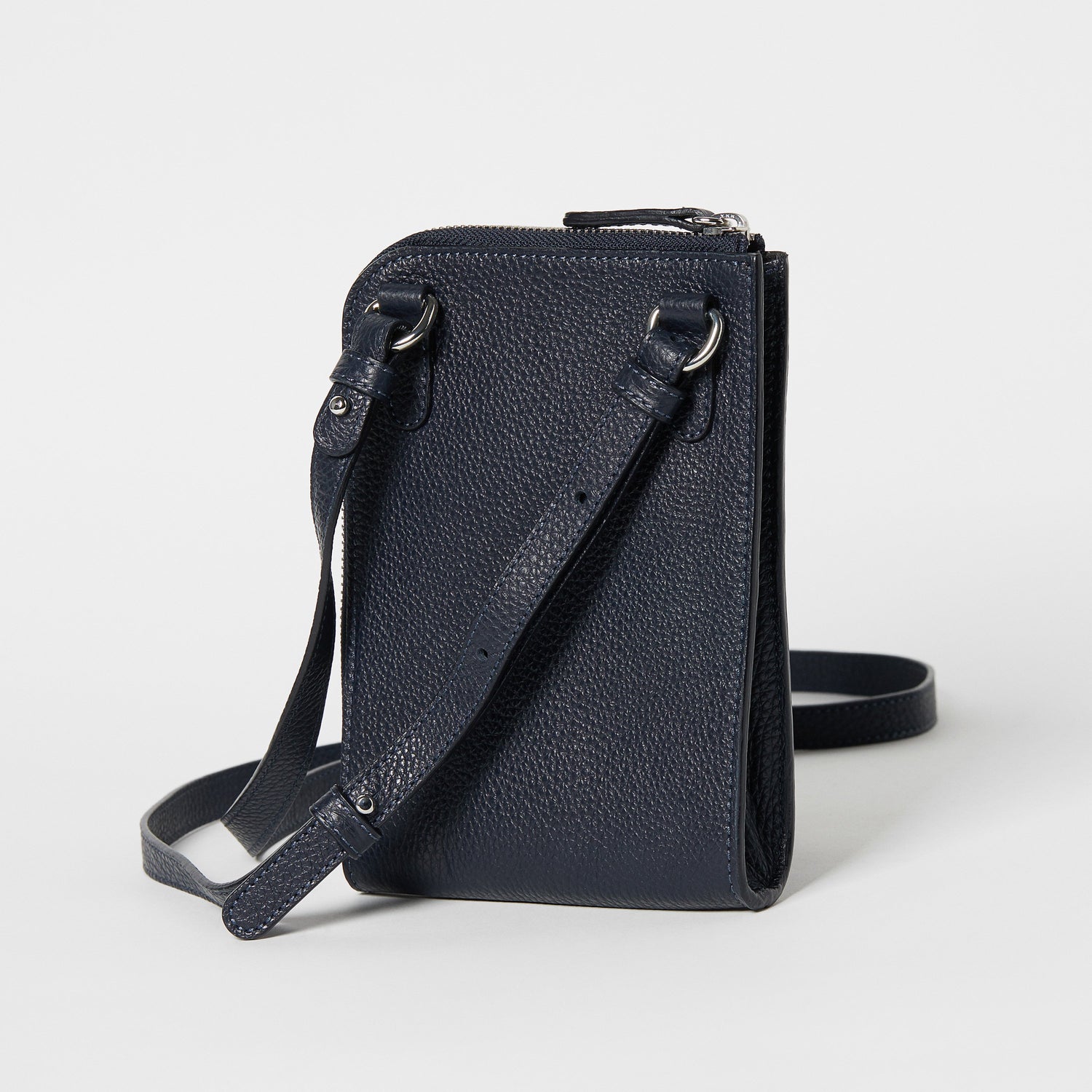 Full-Grain Leather Crossbody Wallet