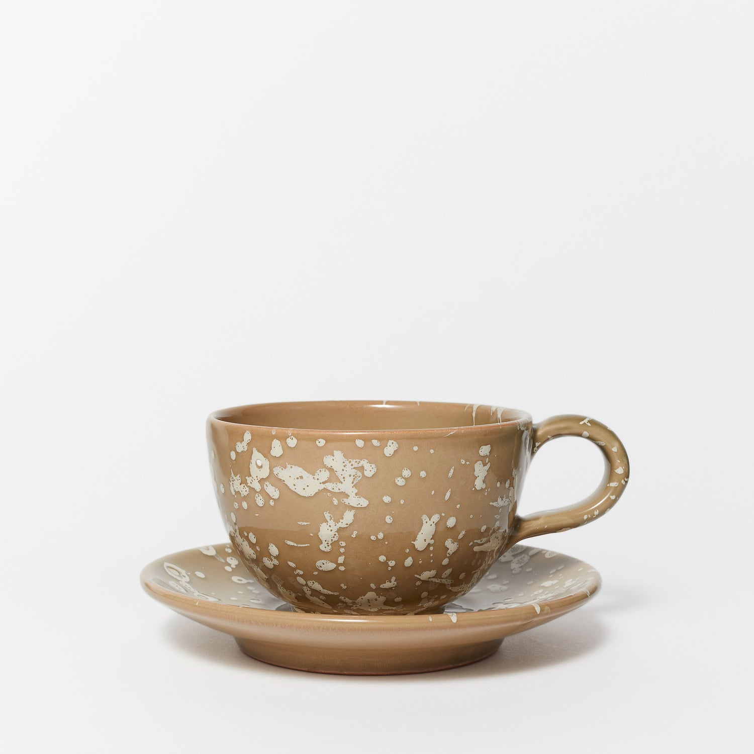 Ceramic Large cup with saucer