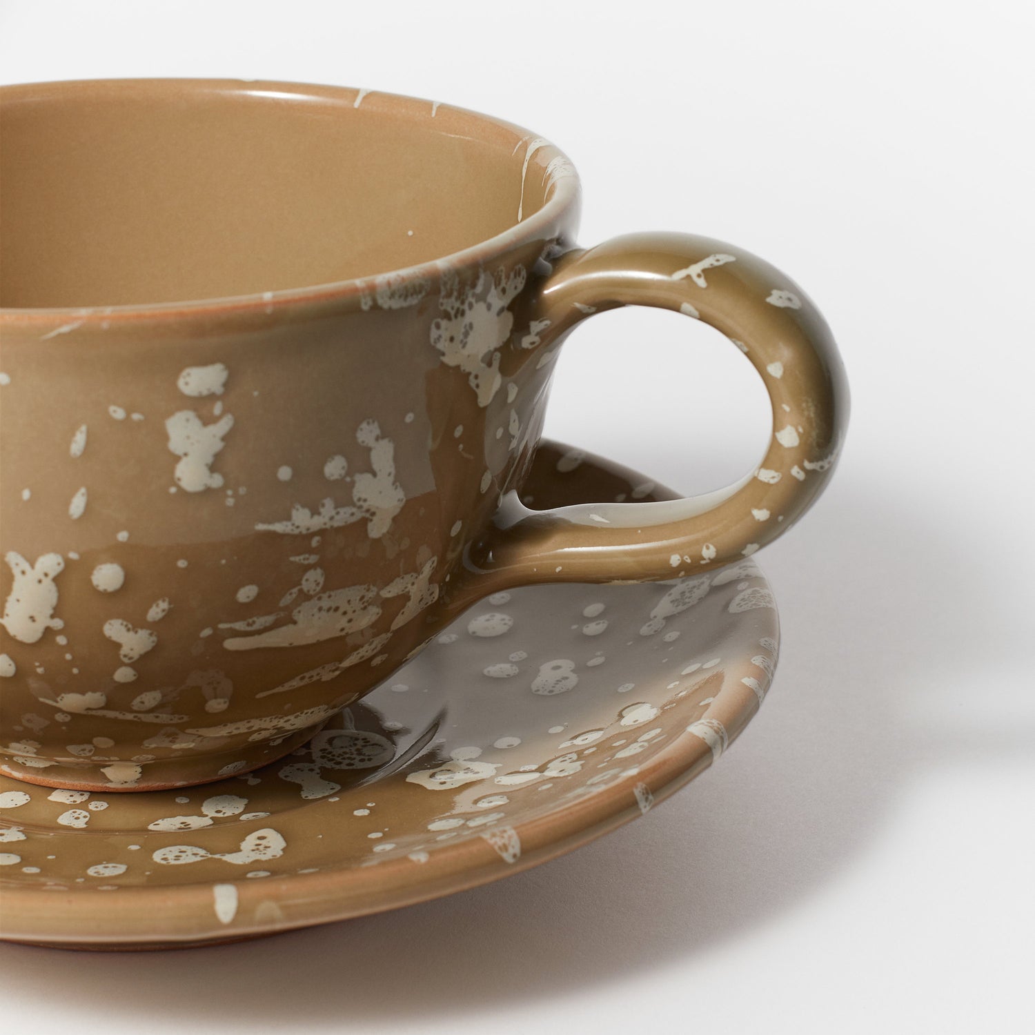 Ceramic Large cup with saucer