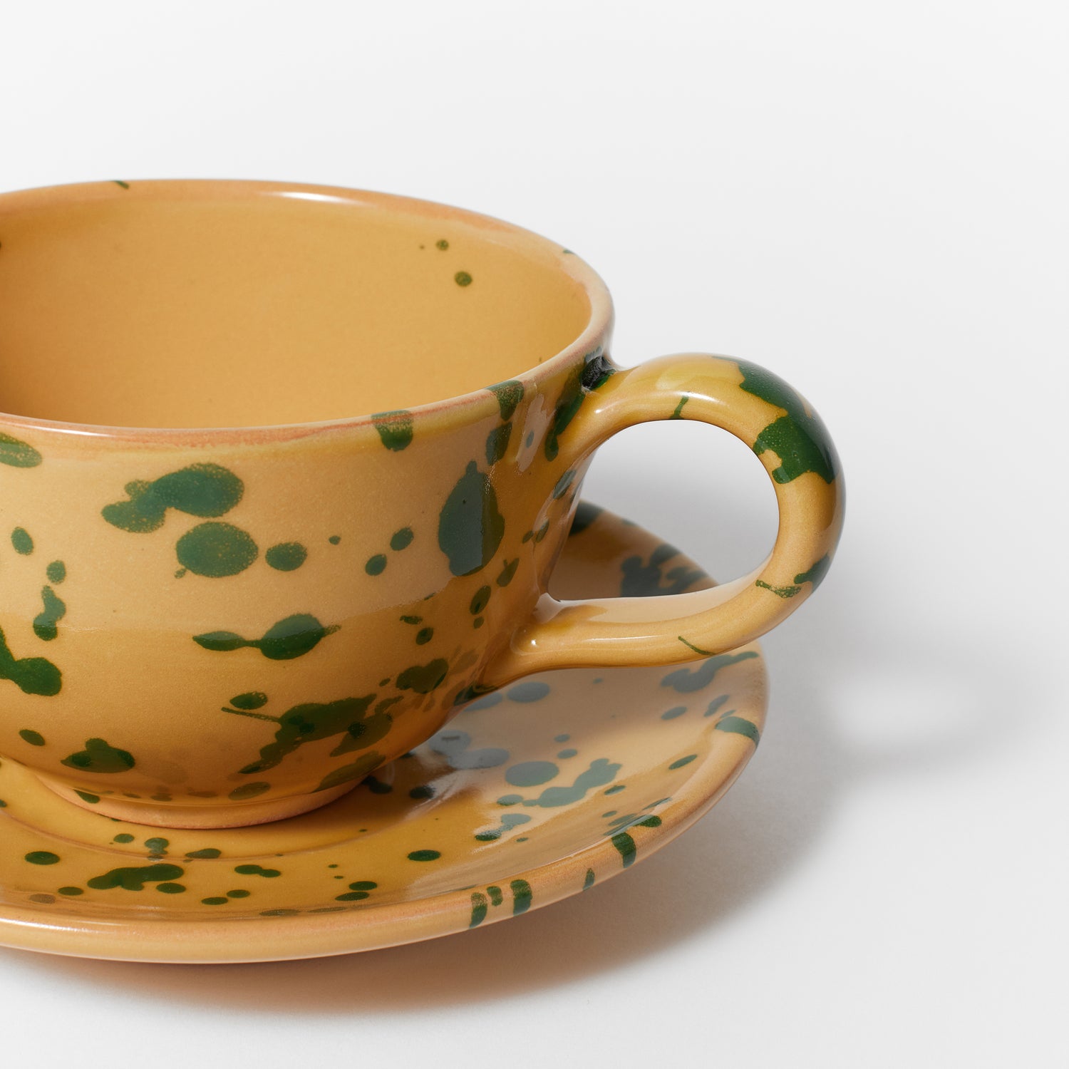Ceramic Large cup with saucer