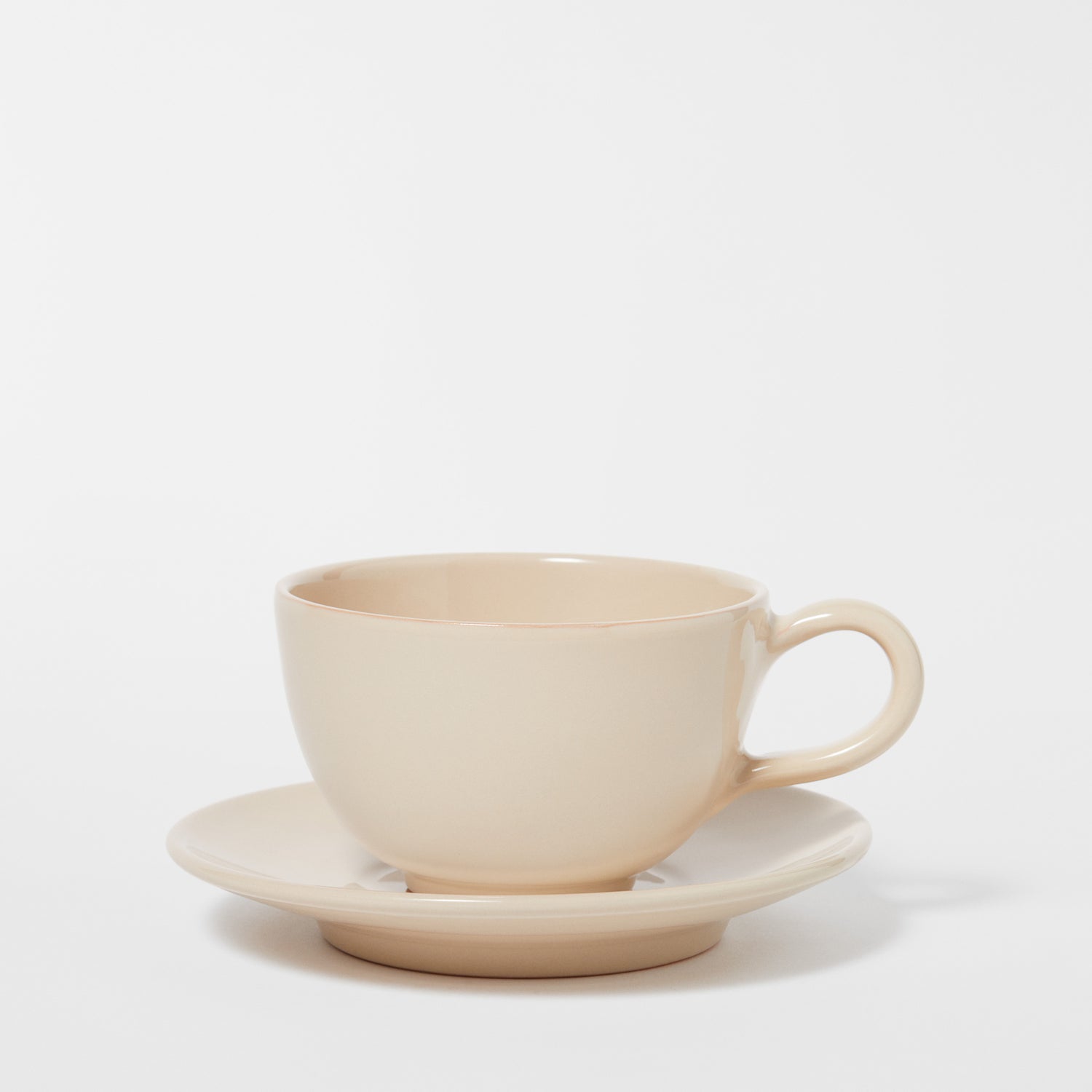 Ceramic Large Cup With Saucer