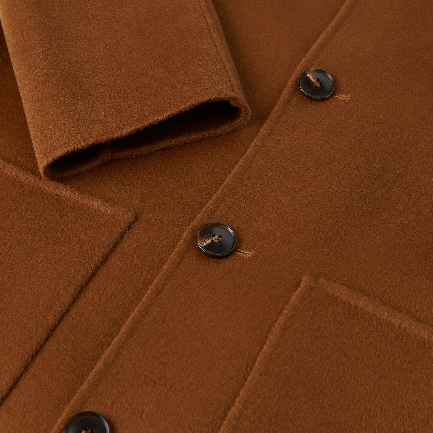 Men's Doublé Wool-Cashmere Patch Pocket Coat