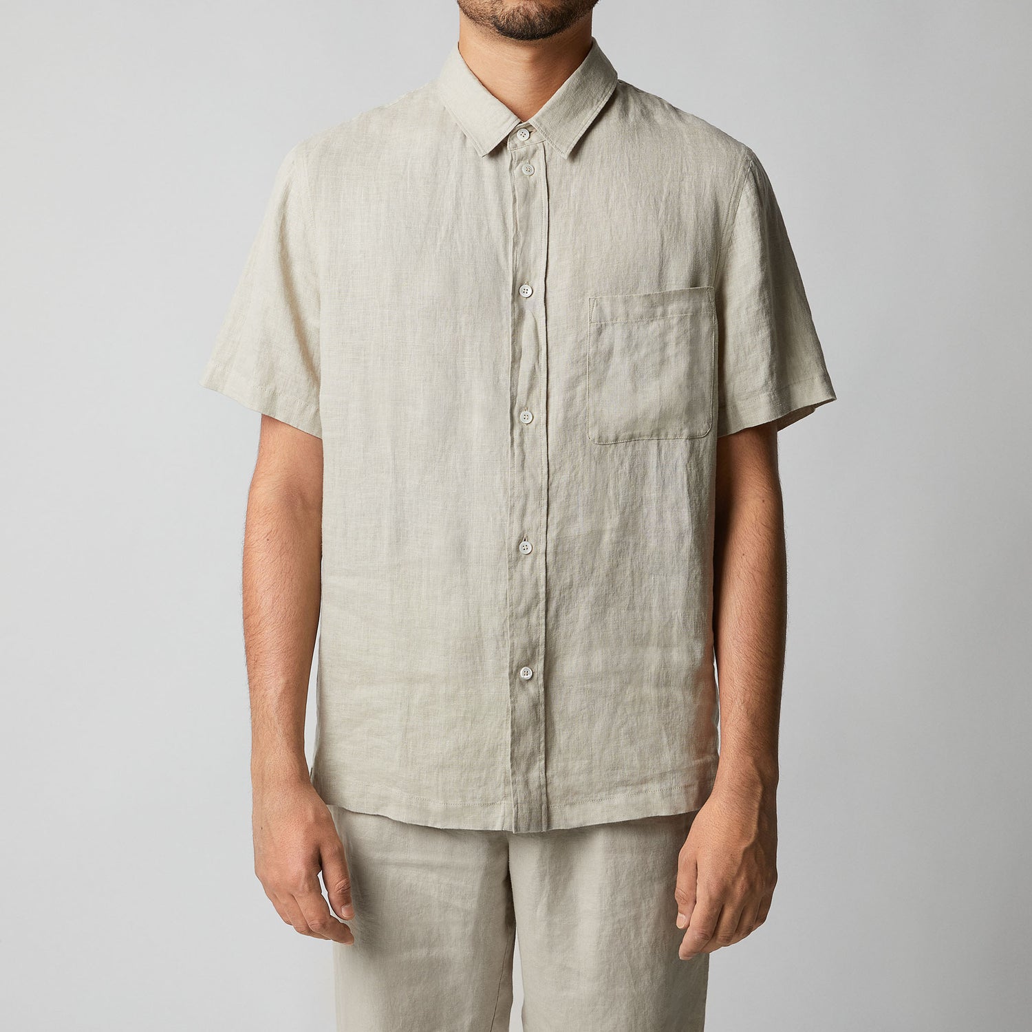 Men's Linen Short Sleeve Shirt