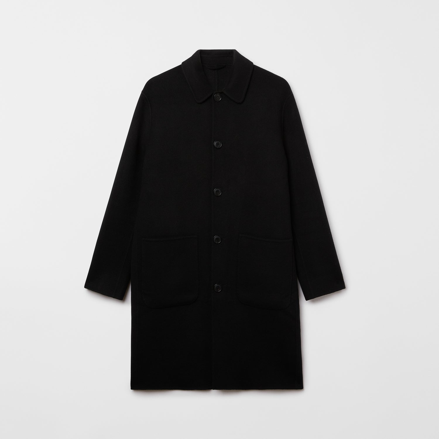 Men's Doublé Wool-Cashmere Patch Pocket Coat