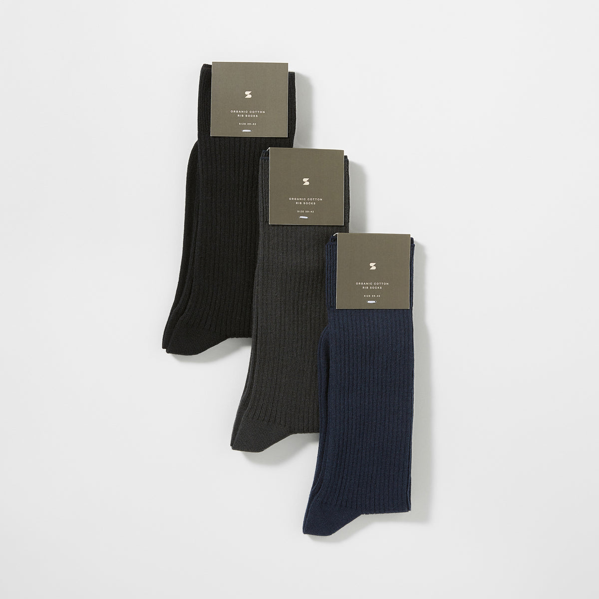 Organic Cotton Rib Socks | Soft & Breathable | True Comfort