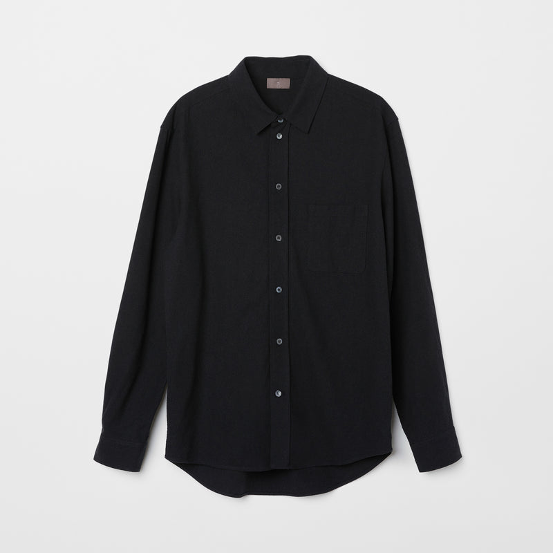 ARCH THE　WOOL SILK SHIRT 　BLACK Men's Raw Silk Shirt – Singular Society